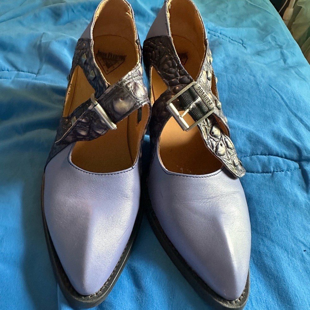 John Fluevog Purple Heels Room 502